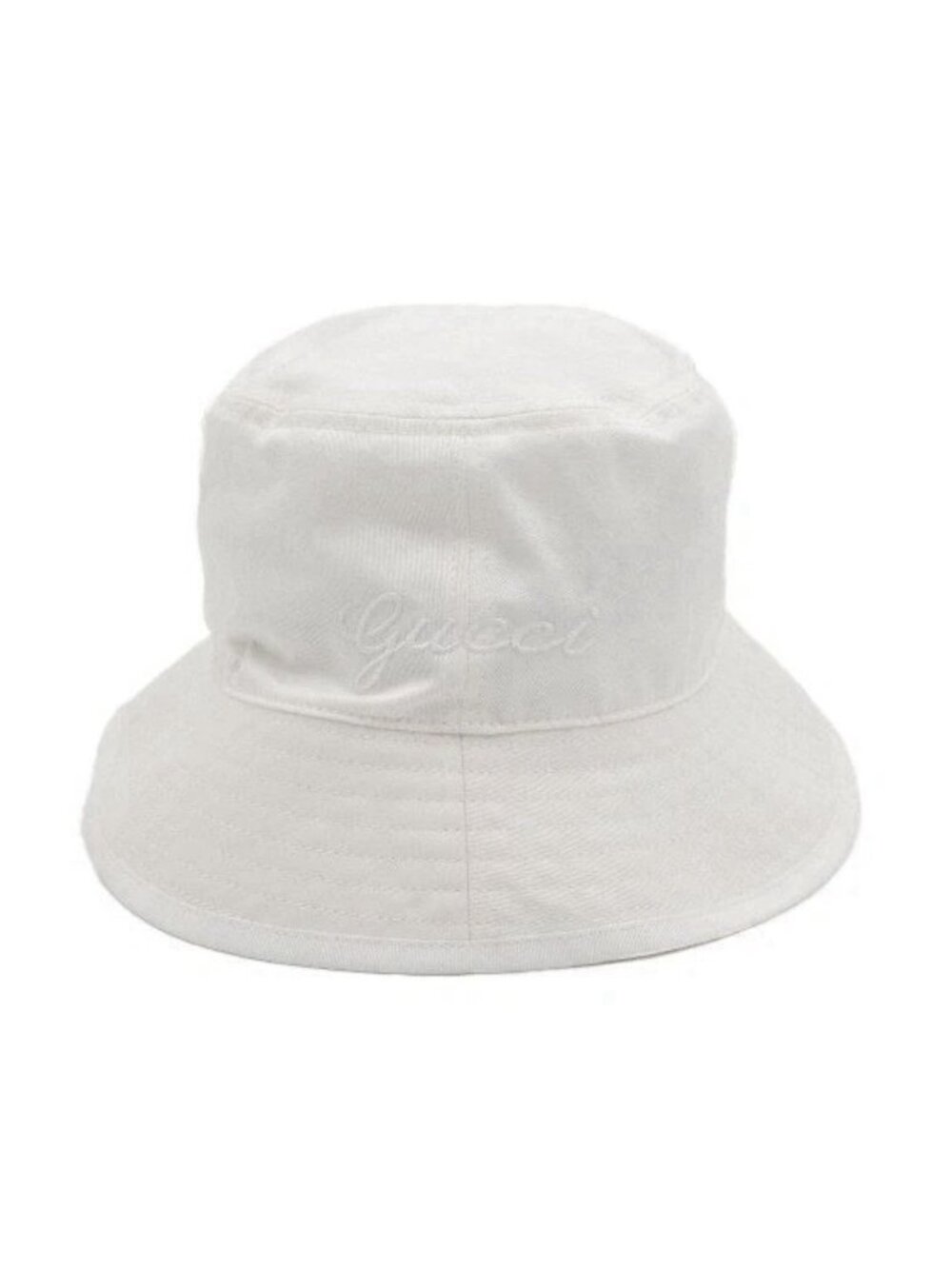 NEW Gucci Cotton Logo Embroidered Bucket Hat 782733 Sz S